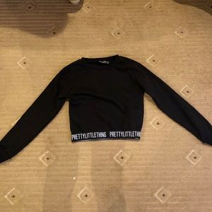 Black Logo Cropped Top